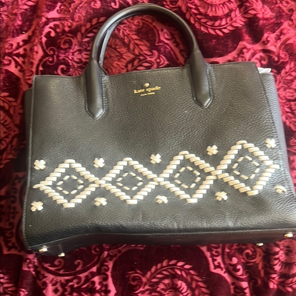 Kate Spade Flynn Street Meriwether Black And White Handbag